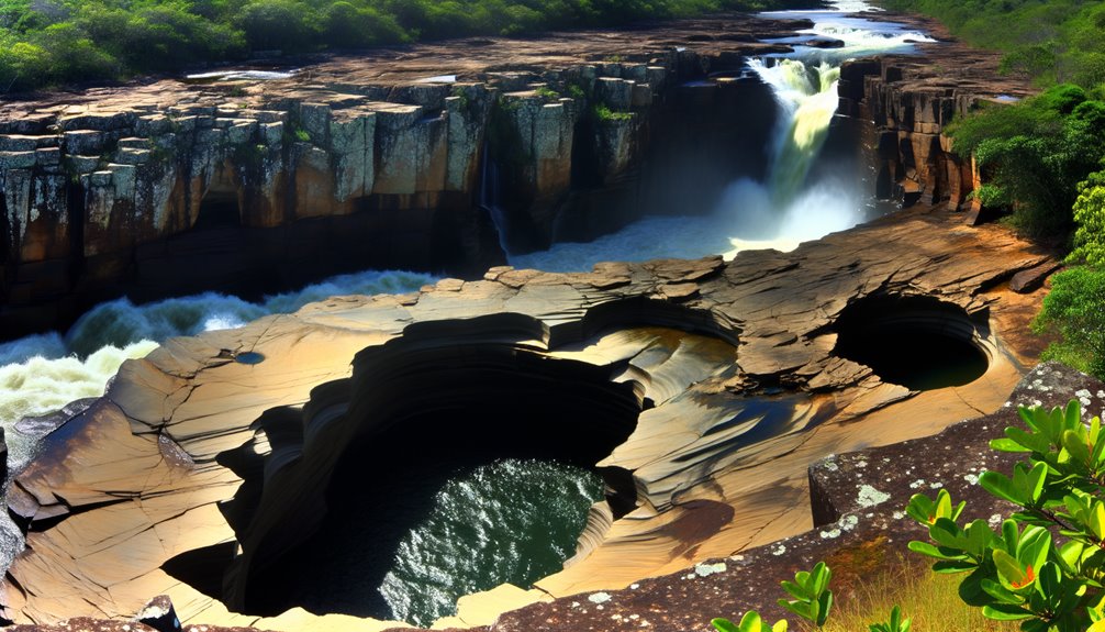 natural formation of plunge pools