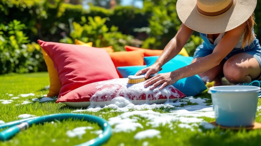 cleaning non removable outdoor cushions