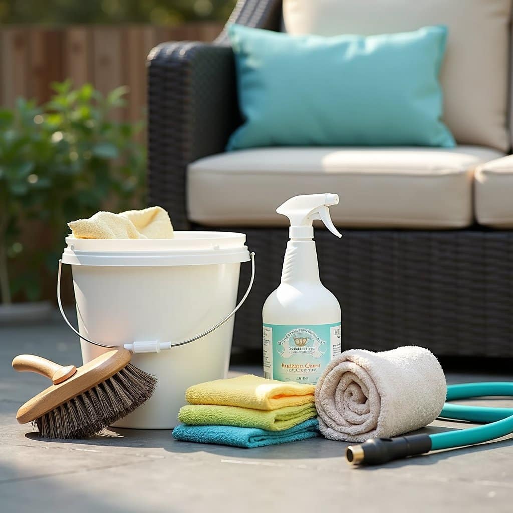 collect necessary cleaning items