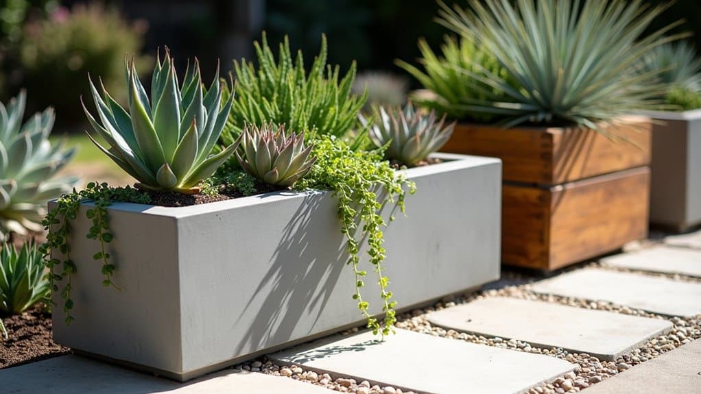 durable weather resistant aesthetically pleasing outdoor planters