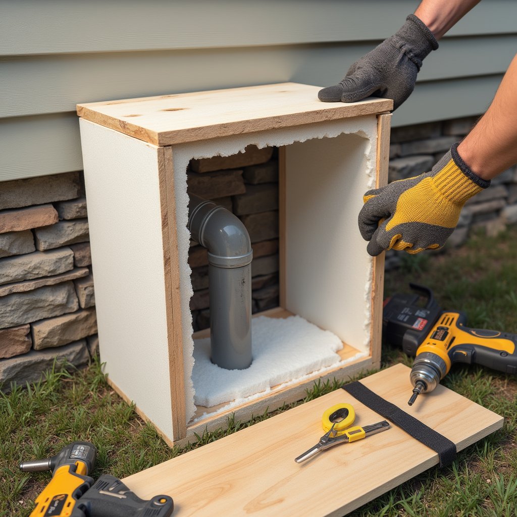 construct insulated pipe enclosure