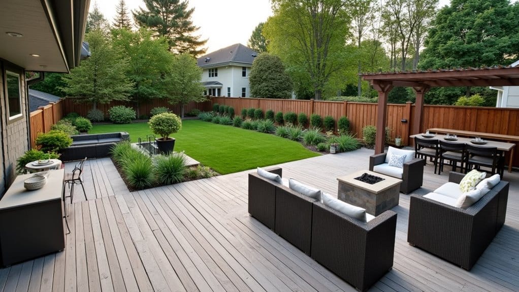 functional zoned outdoor living spaces