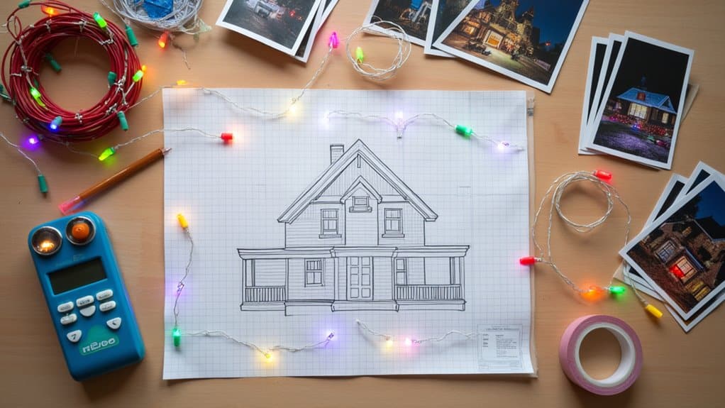 meticulous planning for holiday lights