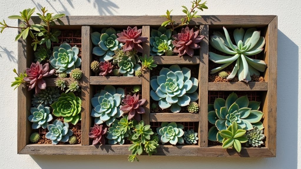 vertical gardening living canvas succulent display