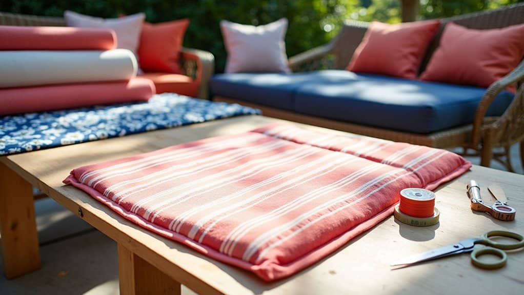custom outdoor cushions steps