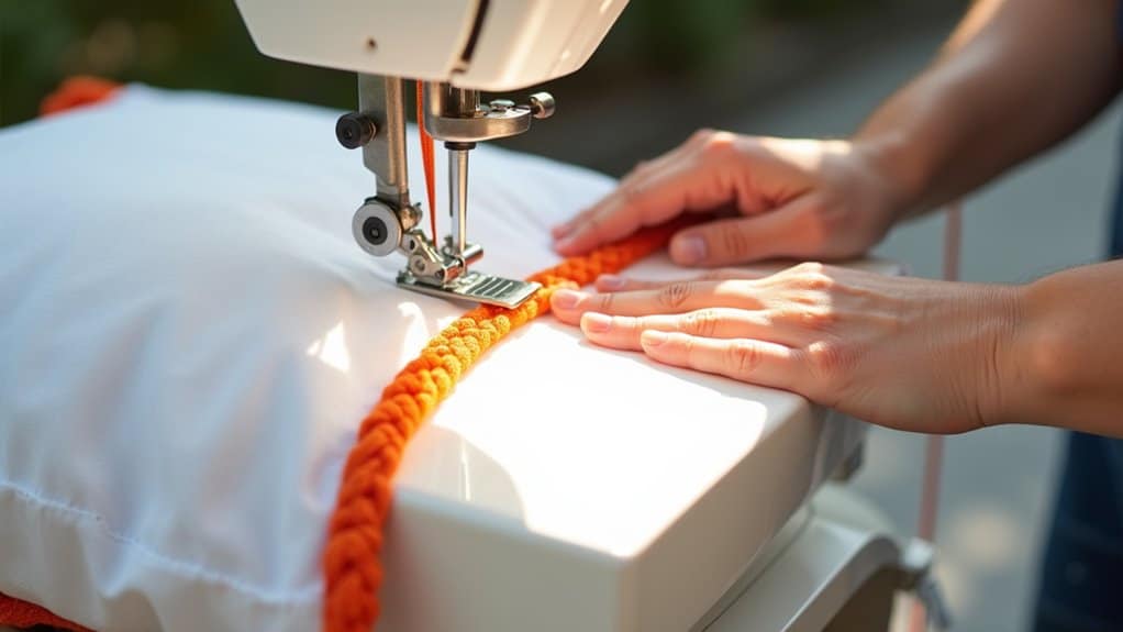 elevate outdoor cushions with decorative piping