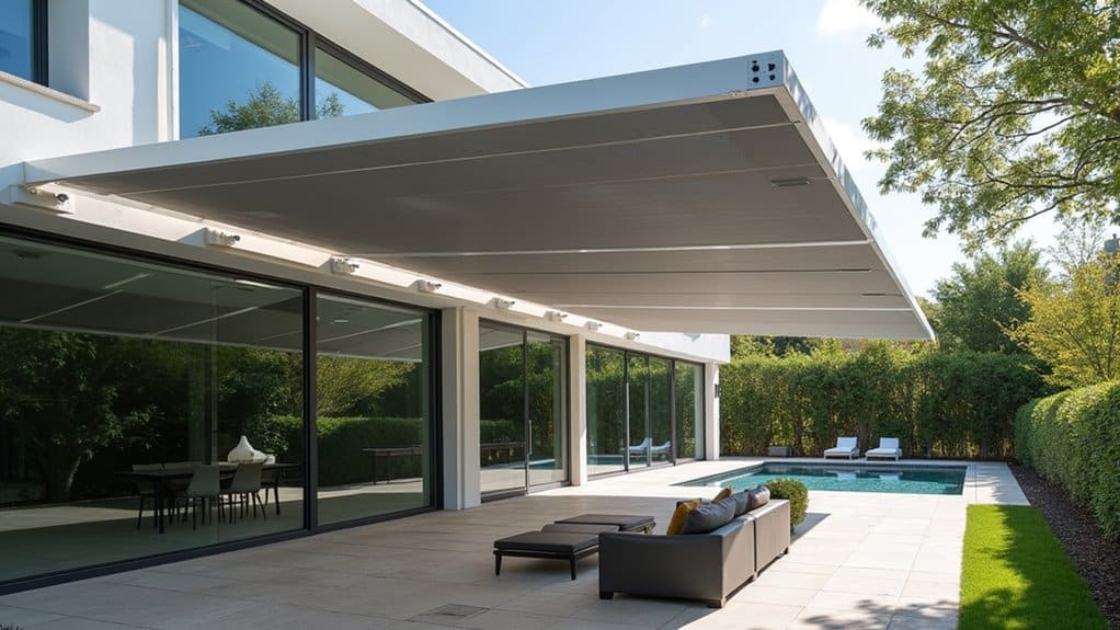 modern retractable pergola awnings
