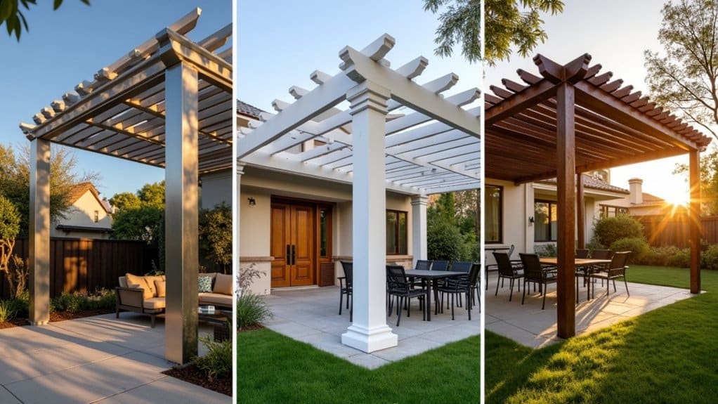 durable affordable pergola materials compared