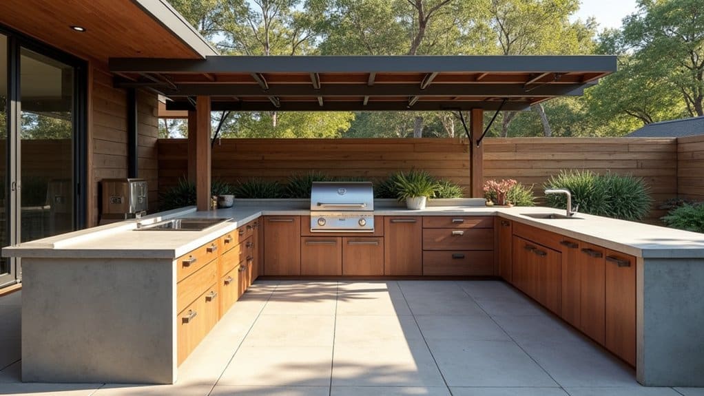 functional outdoor kitchen layouts