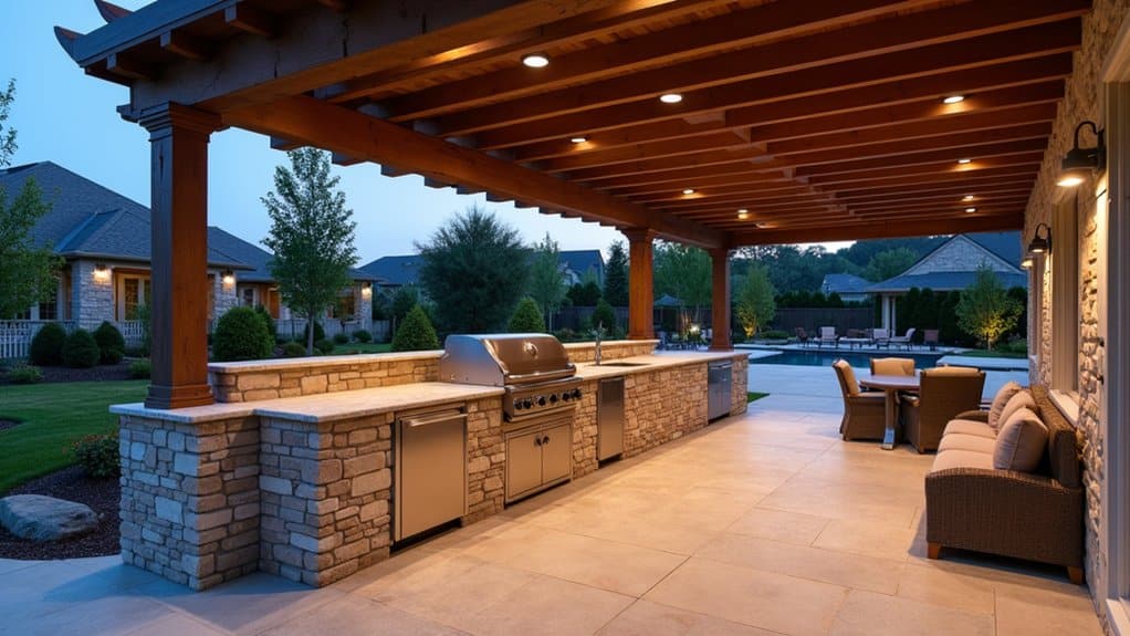 outdoor kitchen integrated durable efficient valuable