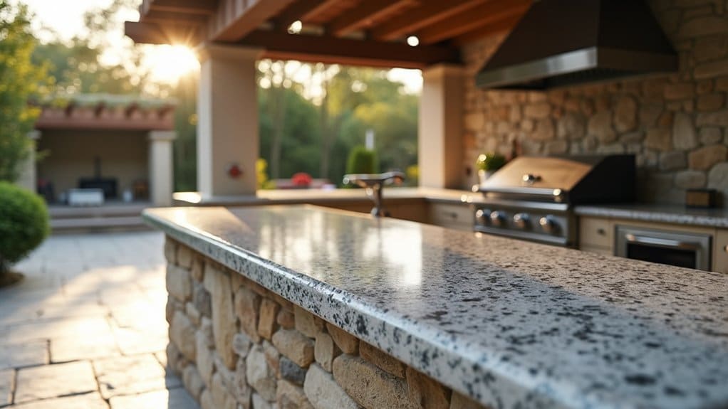 outdoor kitchen stone material trends