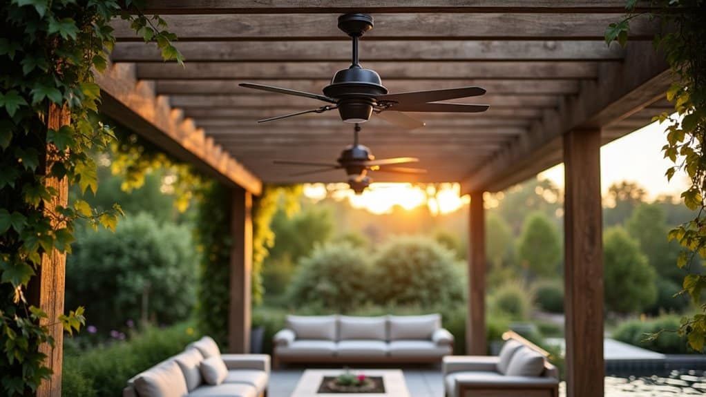 outdoor pergola fans optimize comfort