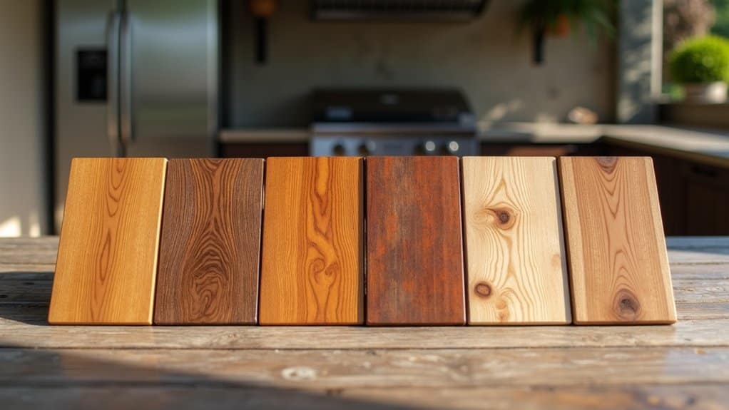 rot resistant outdoor kitchen wood types
