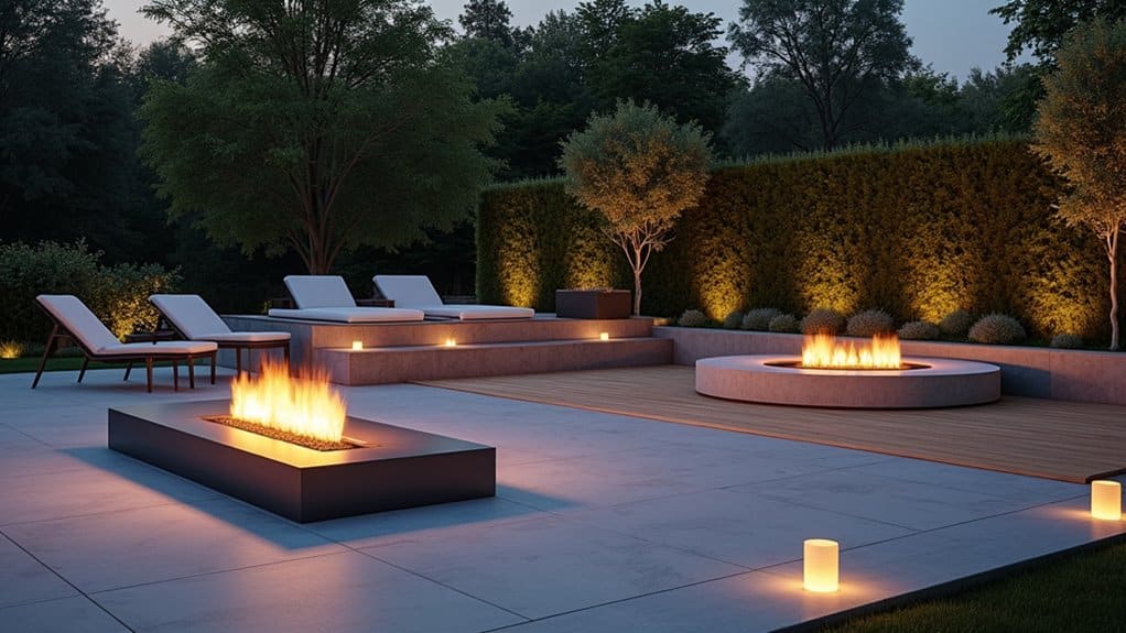 modern outdoor gas fireplaces
