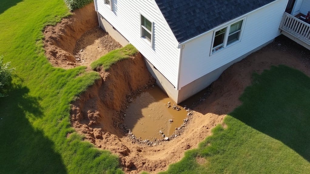 negative yard grading damages foundations