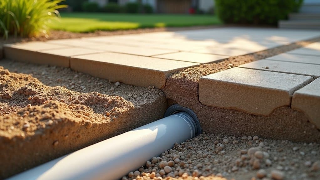 patio drainage system soil specific solution