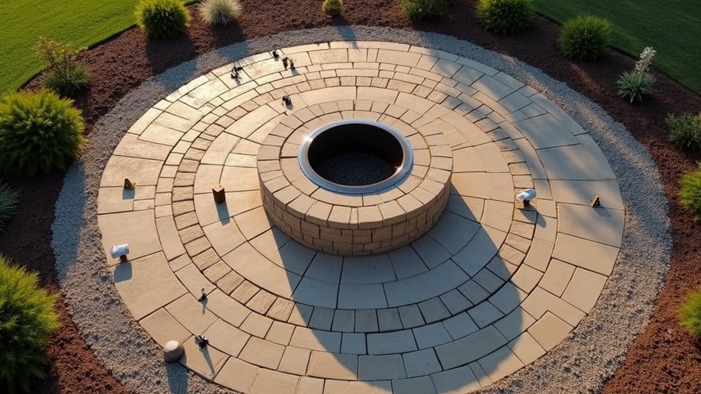 pavers fire pit safety installation
