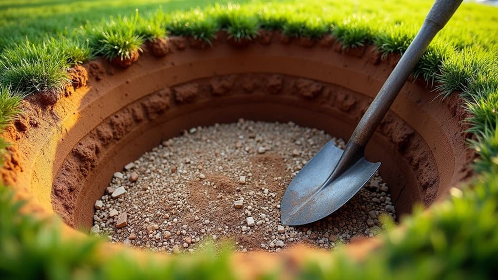 proper drainage for fire pit installation