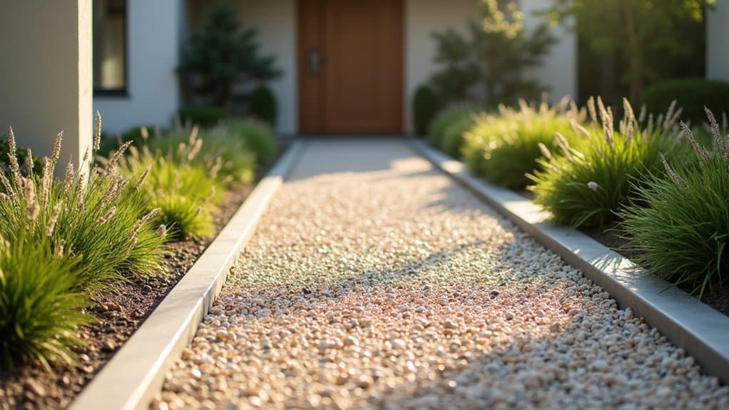 relaxed contemporary low maintenance walkway
