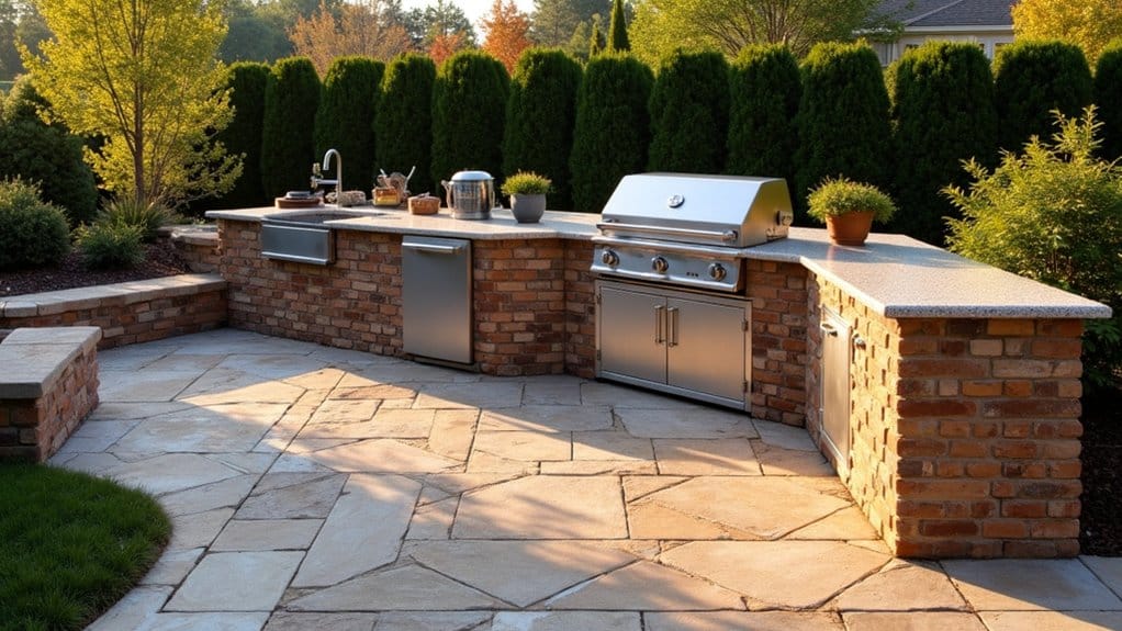 seamless stone grill outdoor kitchen patios