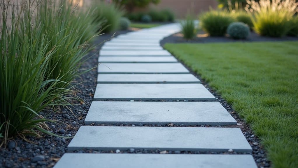 sleek modern durable bluestone walkway