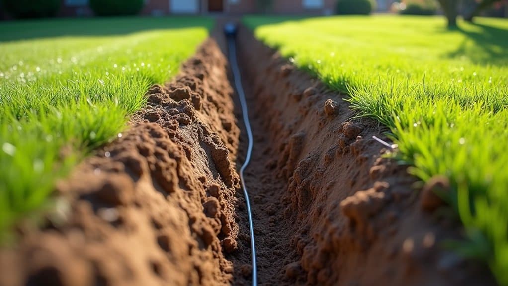 slope trench utility drainage