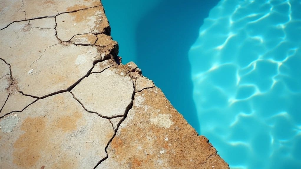 visible cracks water infiltration faded protection slip hazards
