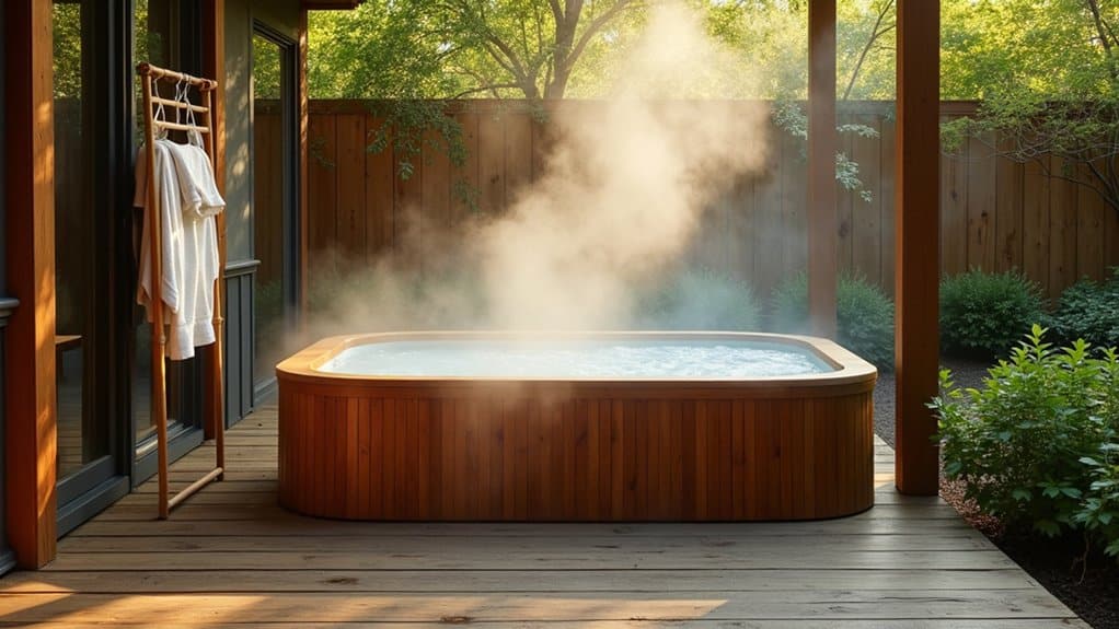 backyard sauna and plunge