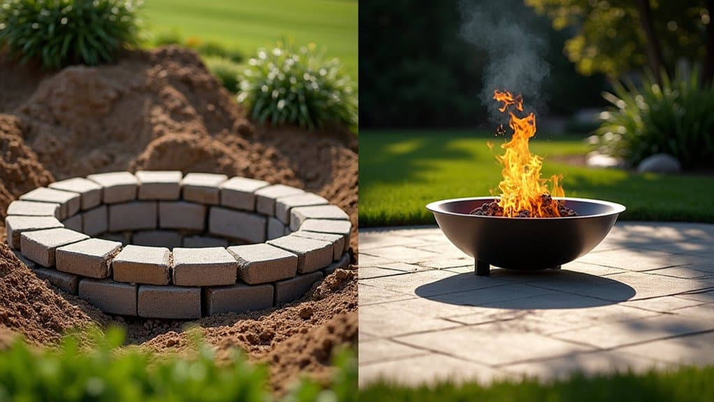 comprehensive fire pit installation