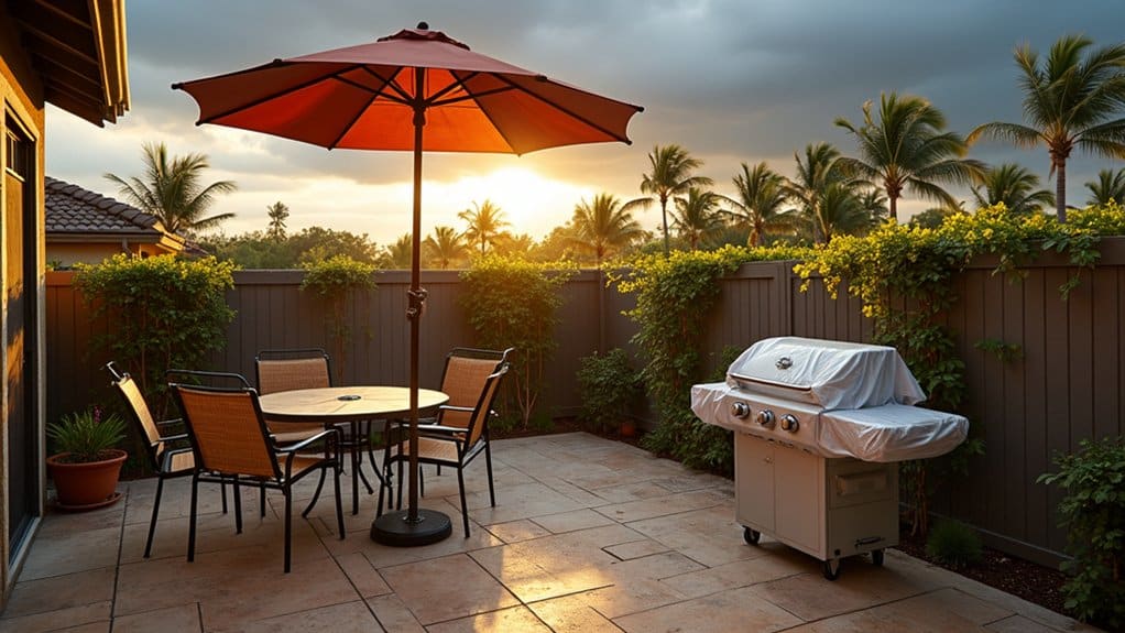 hurricane preparation for outdoors