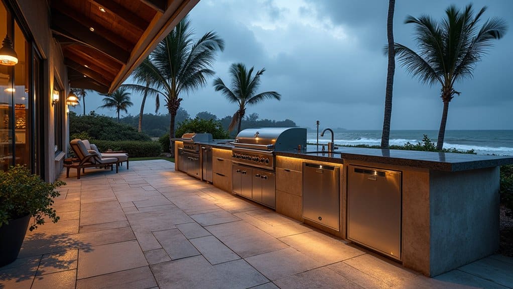 hurricane proof outdoor kitchen design