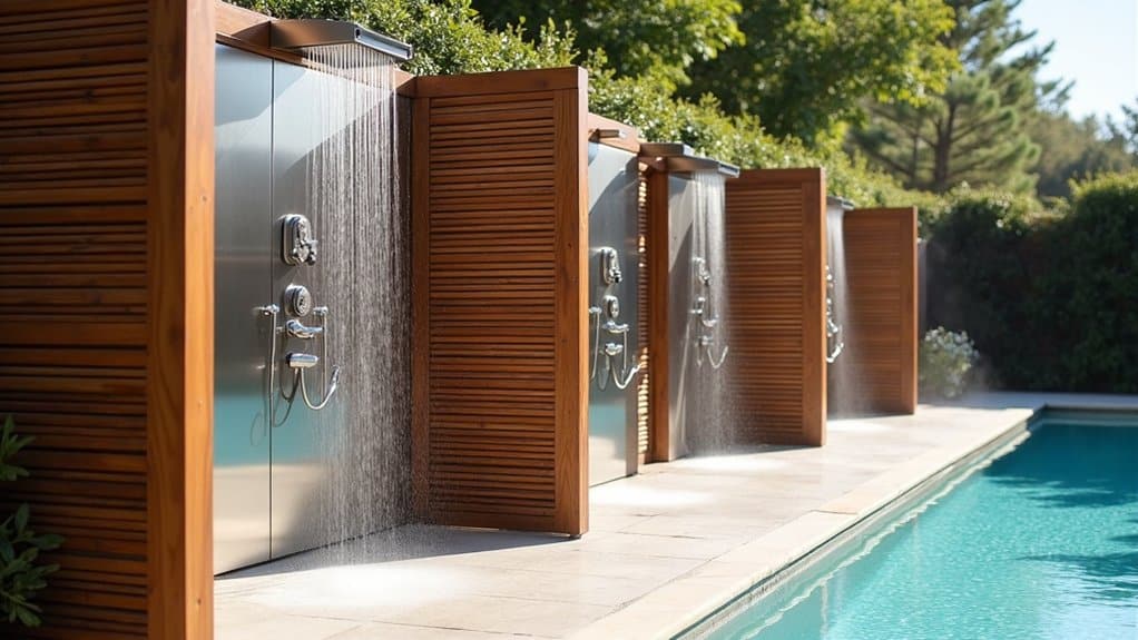 privacy focused outdoor shower design