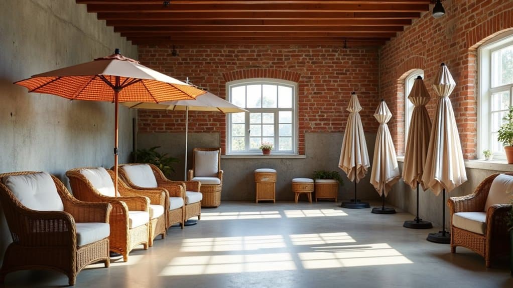 store umbrellas indoors properly