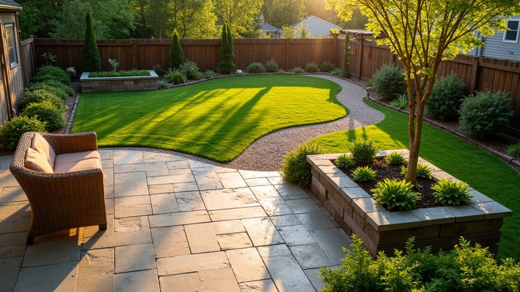 backyard drainage and sun planning