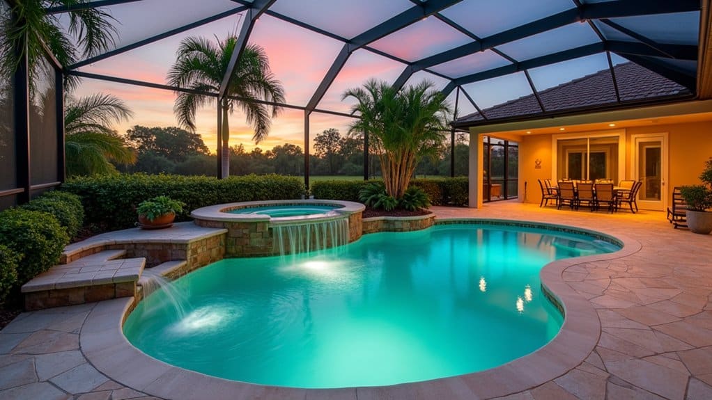 luxury pool enclosure upgrades priced separately