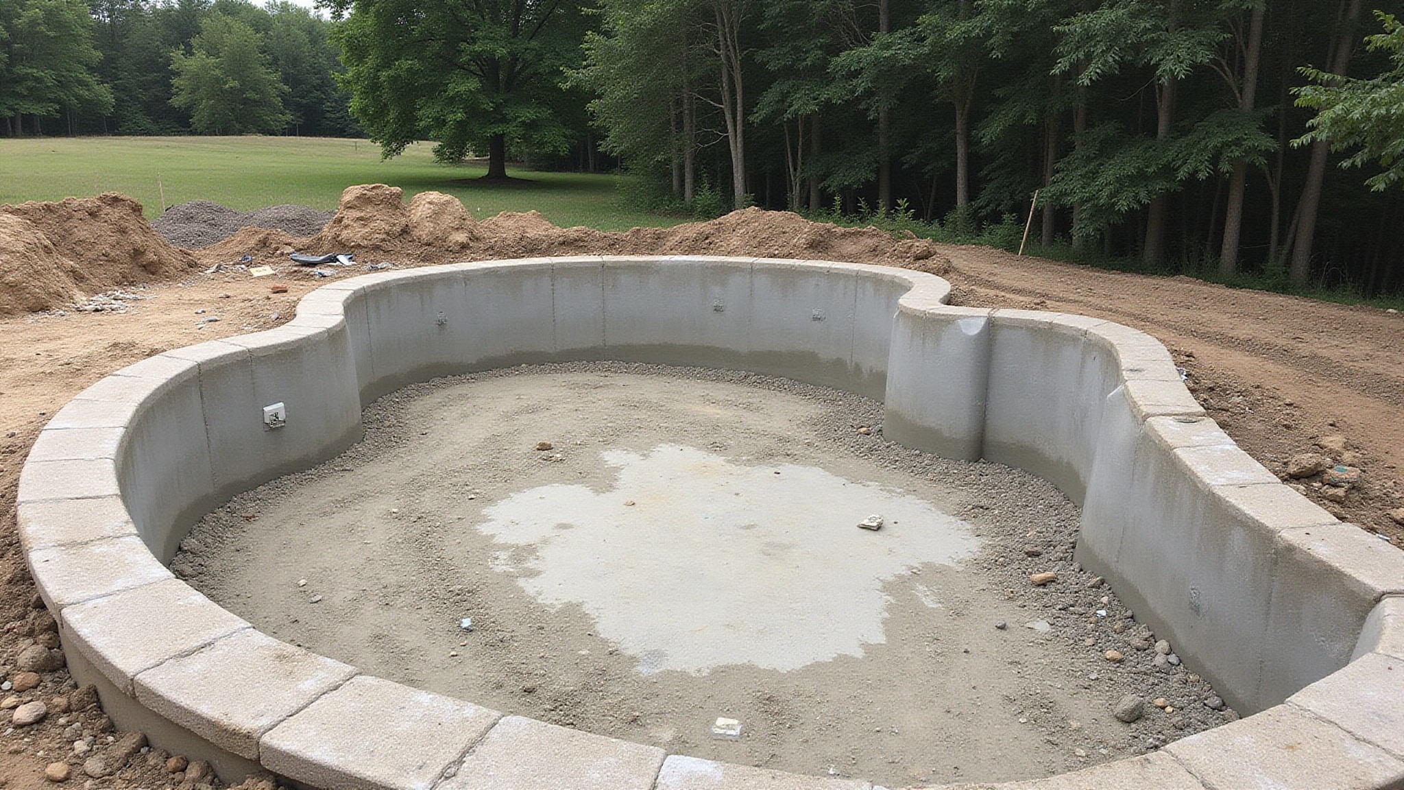 on site sprayed concrete shell