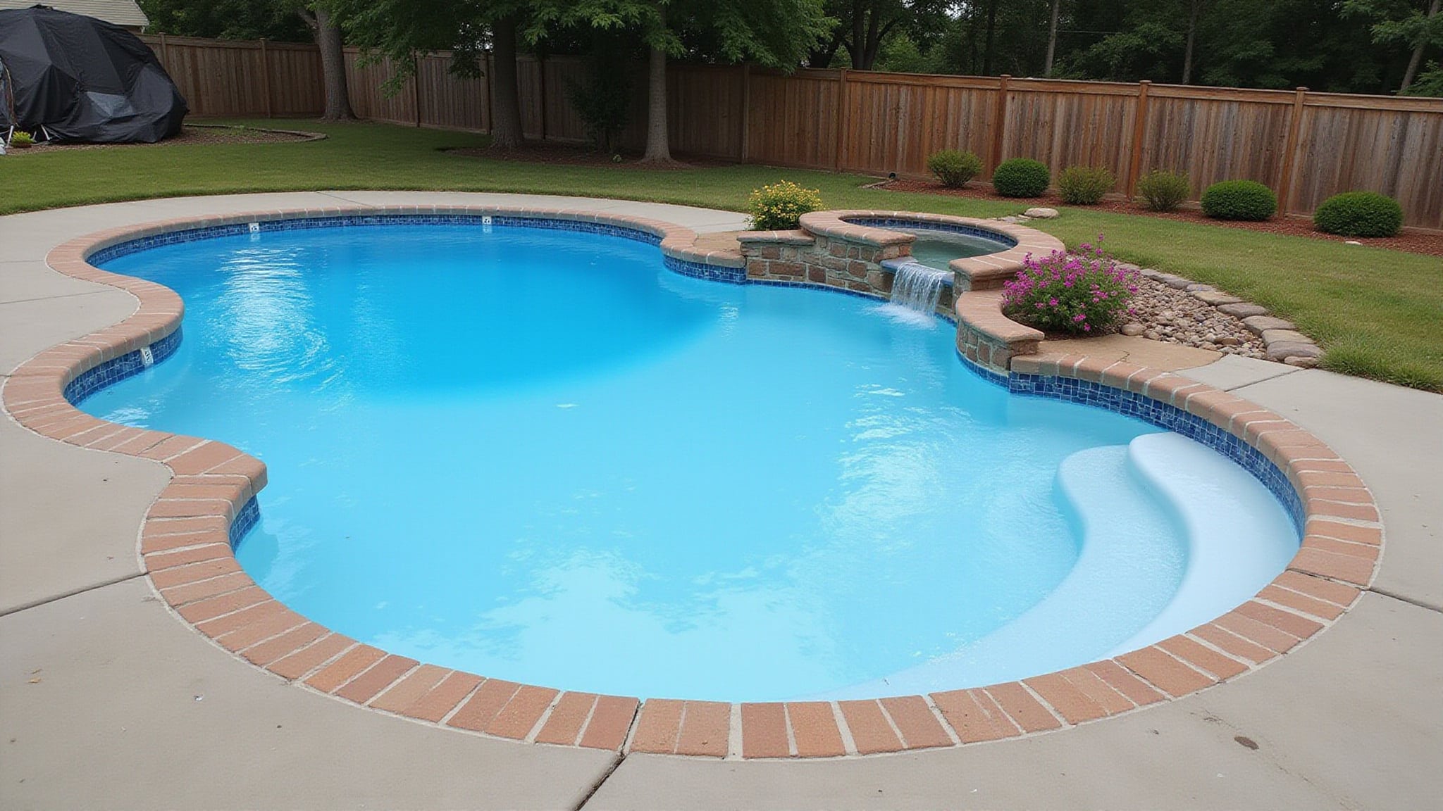family backyard pool depth