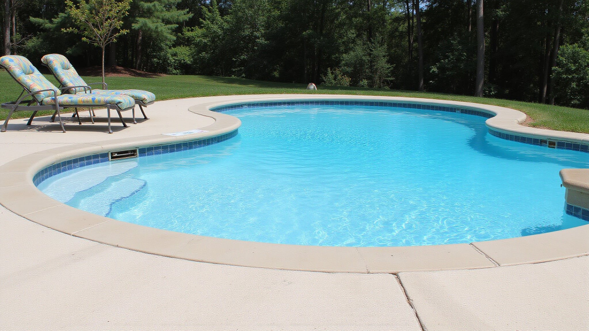 shallow lounge pool shelf
