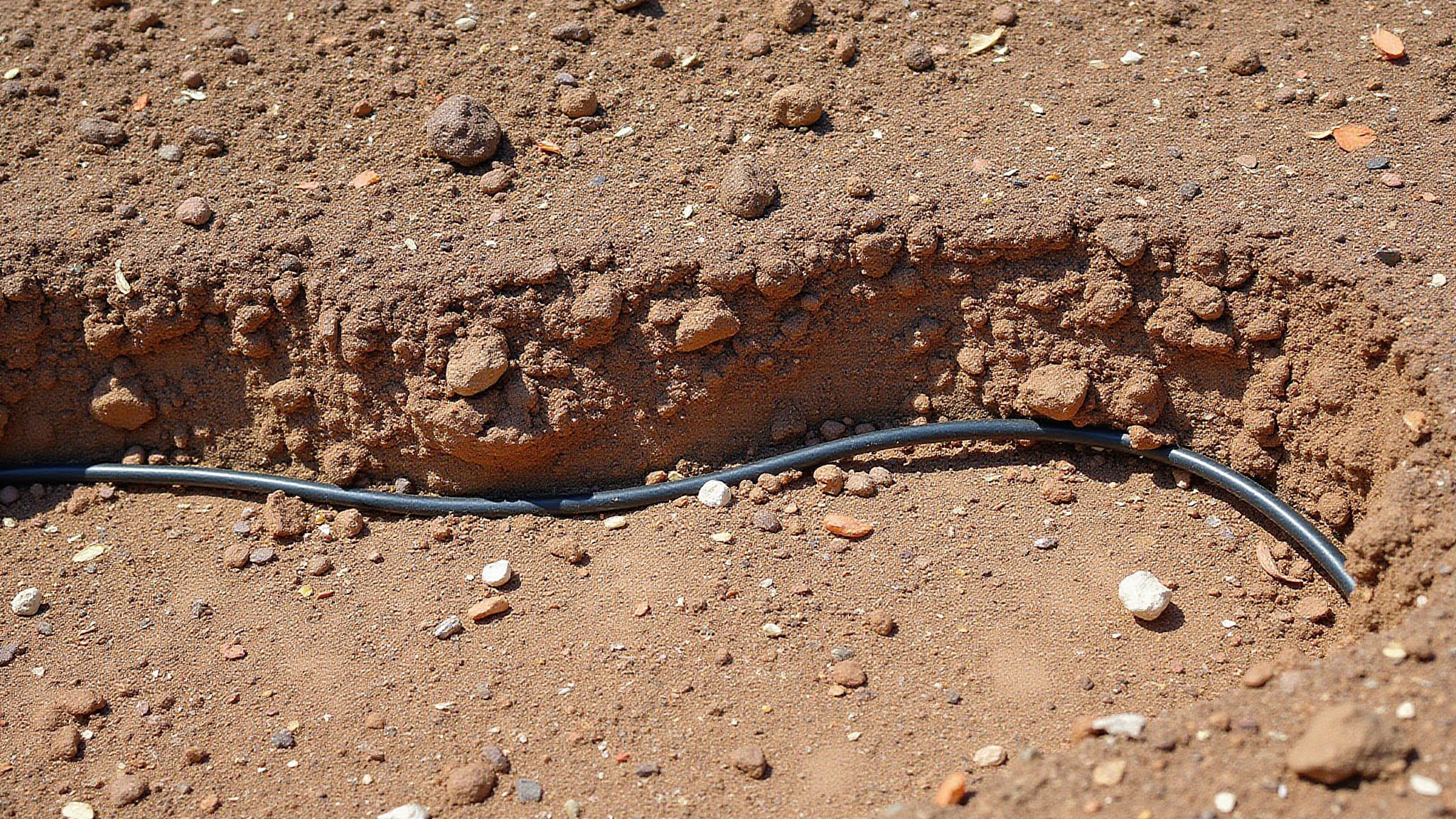 landscape lighting wire depth