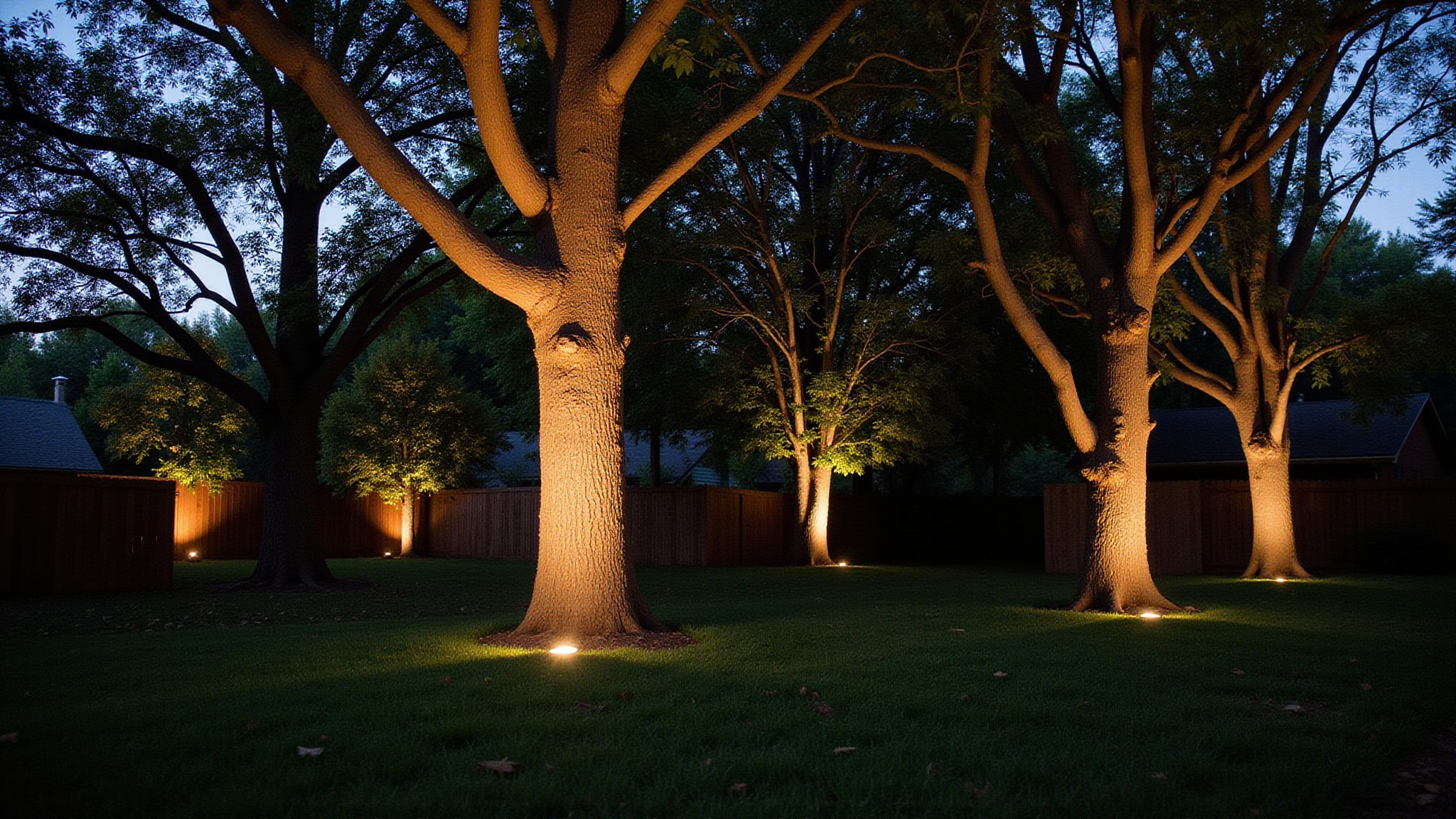 best landscape lighting placement outdoors