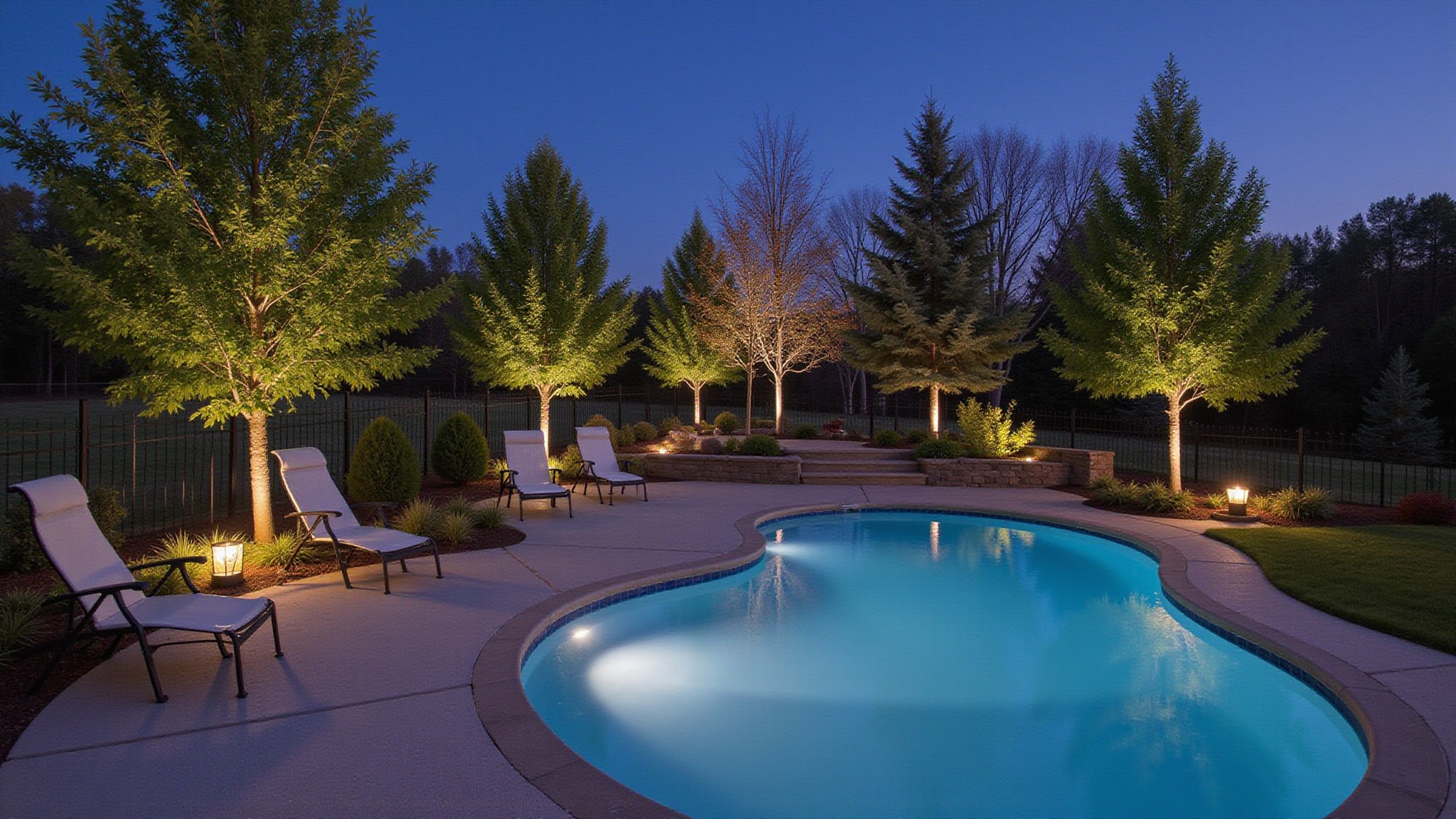 feature specific landscape lighting placement